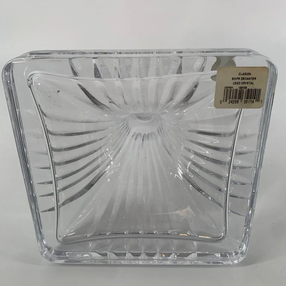 Waterford Crystal Clarion Ships Decanter Square Lead Crystal Made in Slovenia